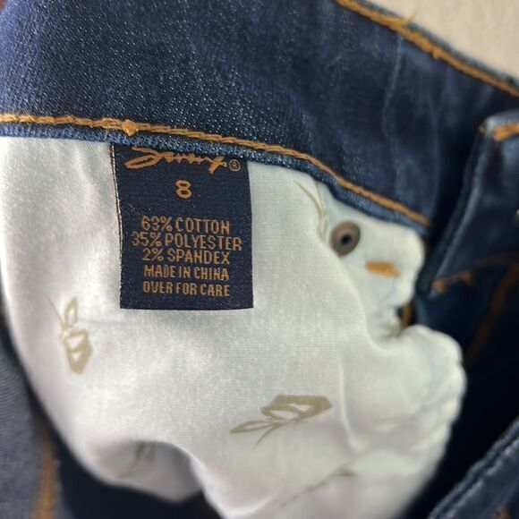 Seven7 Blue Double Button Mid Rise Boot Cut Jeans Women's Size 8 - Picture 8 of 9